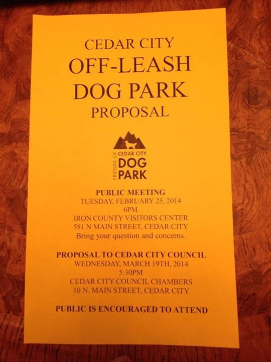 Dog park public meeting notice